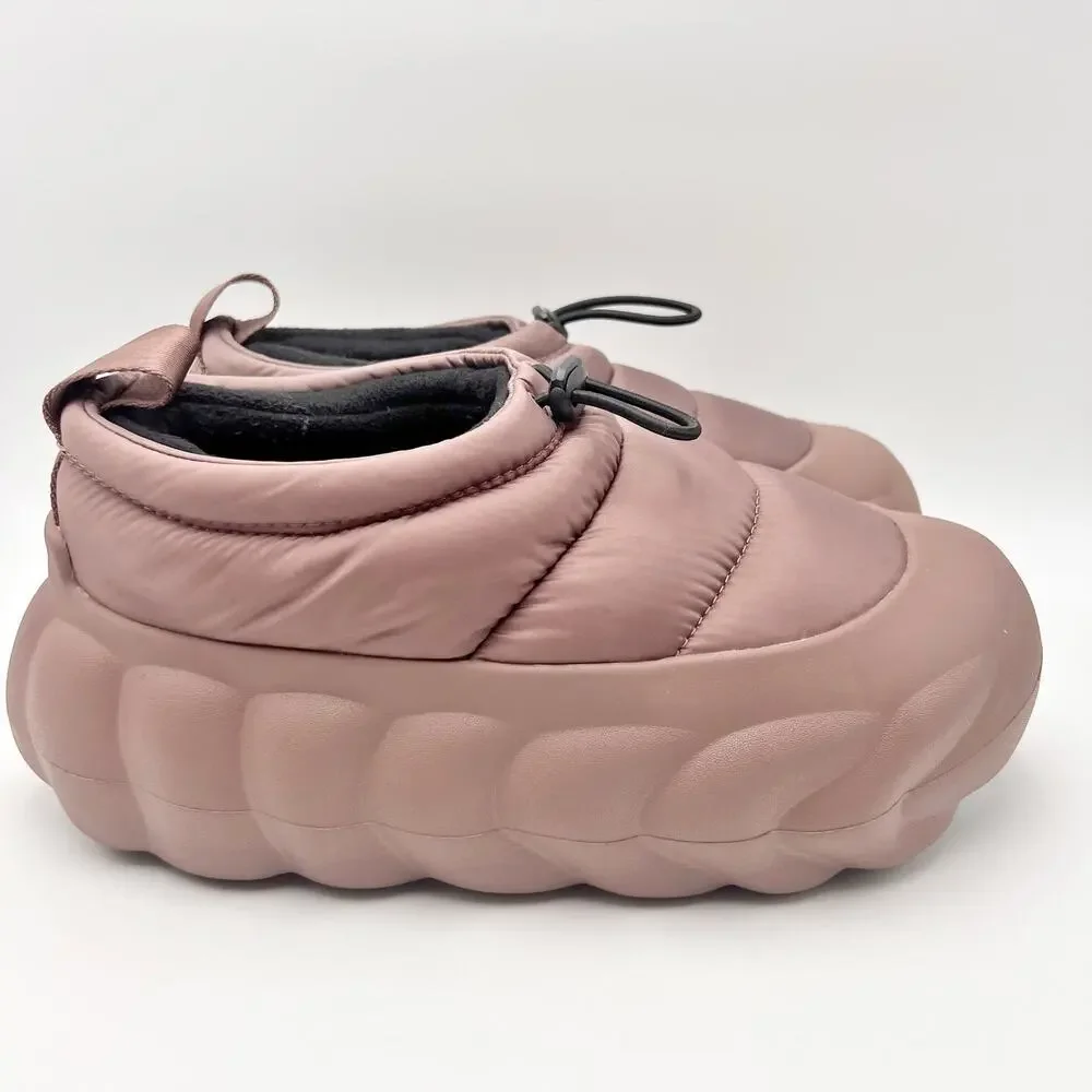 Crocs Womens Overpuff Shorty Booties Size 9 EU 39.5 Truffle Mauve NIB